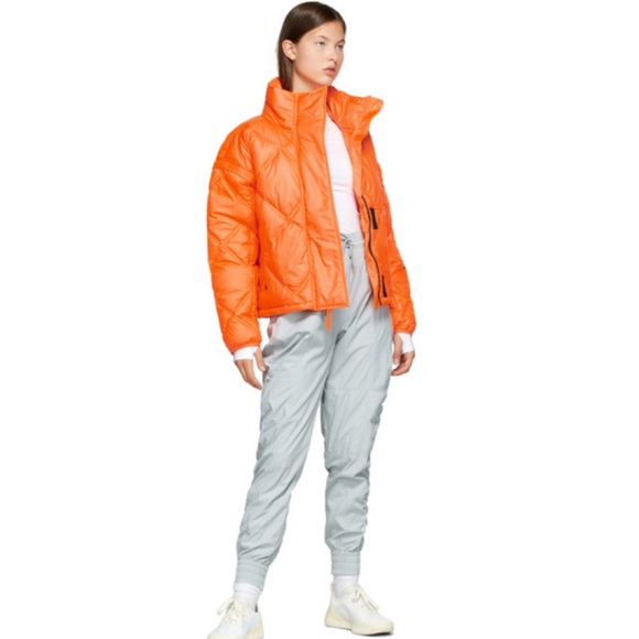 Adidas by Stella McCartney NWT Convertible Quilted Puffer Jacket Vest Orange XS - Picture 6 of 16